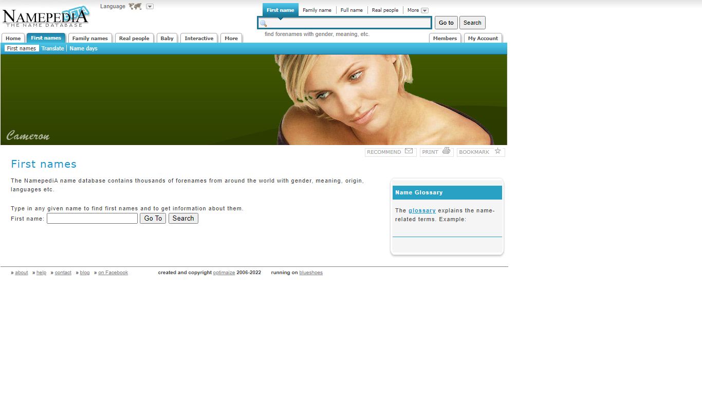 NamepediA: First name database